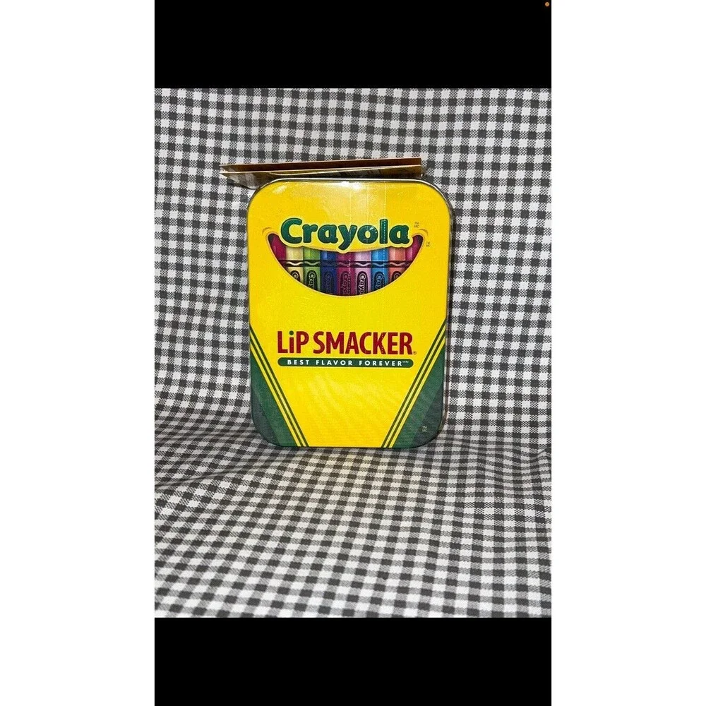 Lip Smacker Crayola 3 Pc Lip Balm Tin Razzmatazz, Banana, Granny Smith